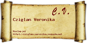 Cziglan Veronika névjegykártya